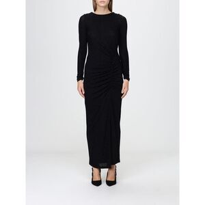 Hanita Women Hanita Draped Lurex Jersey Midi Sheath Dress With Side Slit